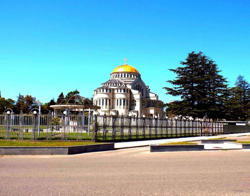 Poti Cathedral and garden view